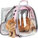 Lollimeow Cat Carrier Backpack, Expandable Bubble Pet Carrier for Cats and Small Dogs, Airline Approved Travel Backpack for Hiking, Walking & Outdoor Adventures - Supports up to 14 lbs