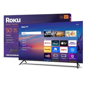 Roku Smart TV – 50-Inch Select Series, 4K HDR TV – Roku TV with Roku Remote – Flat Screen LED Television with Wi-Fi for Streaming Live Local News, Sports, Family Entertainment