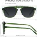 ANDWOOD Square Aviator Sunglasses Polarized Mens Womens UV Protection Sun glasses