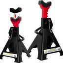 6 Ton Jack Stands, 15.6"-23.4" Adjustable with Double Pin Locking,Heavy Duty Jack Stands with Extra Rubber Pads,Car Lifts for Home Garage,Lifting Various Vehicles,1 Pair Black