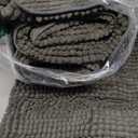 H.VERSAILTEX 2 Piece Bathroom Set - Super Absorbent Chenille Striped Bath Mats - Non Skid, Machine Washable - Grey, 47 x 17 Plus 17 x 24 - Inches