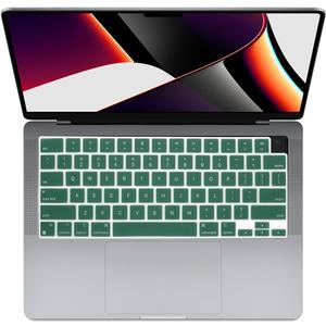 Se7enline Compatible with MacBook Keyboard Cover Skin for Mac Neo & Air 13/15 & Pro 14/16 inch (M5 M4 M3 M2 M1 A18 Pro) 2026/2025/2024/2023/2022/2021 Silicone Waterproof Dustproof Durable,Green