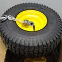 WEIZE 15x6.00-6 Front Tires and Wheel Assembly for John Deere Riding Mowers, Compatible with John Deere 100 and 300 Series, 3" Offset Hub, 3/4" or 5/8" or 1/2" Bushings, 400lbs Capacity, Set of 2