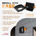 4 Inch Anthracite Plastic Dryer Vent Cover with Backdraft Damper  Exterior Wall Exhaust Hood Grille with Non-Return Protective Flap  Outside Air Vent Cover for Dryer, Bathroom & HVAC