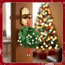 XunYee 2 Pack 6.3 Inch Christmas Artificial Mistletoe Kissing Ball Ornament, Christmas Hanging Kiss Ball Mistletoe Ornament Mistletoes Xmas Door Decor for Home Party Decor