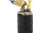 Ambrogio.L Jet Torch Lighter,Tabletop Refillable Butane Gas Windproof Cigar Copper Lighter with Cigar Punch Flame Lock