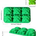 Silicone Bulldog Mold, 6-Cavity Baking Molds for Chocolate Candy Soap, Ice Cube Tray, Green