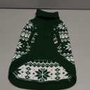 Cable Knit Dog Sweater Turtleneck, Cold Weather Pullover Classic Knitwear, Snowflake Pattern Thick Warm Winter Pet Clothes, Dog Christmas Sweater, M