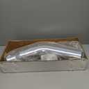 LCGP 4" Elbow Exhaust Tip with a Clamp, Chrome Electroplated Exhaust Pipe 4" Inlet 5" Outlet 23" Length Turndown Diesel Exhaust Tip