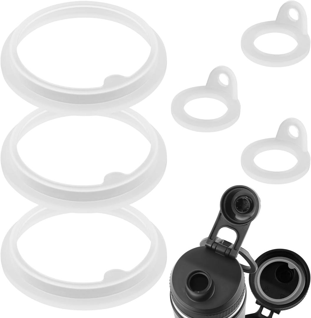 6pcs Gasket Replacement for TAKEYA Actives, Silicone Sealing O Ring Leak-Proof Water Bottle Lid Seal Parts Compatible with 18oz, 22oz, 24oz, 32oz, 40oz Water Bottles