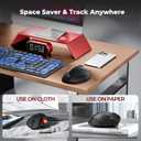 seenda Wireless Trackball Mouse, Ergonomic Bluetooth Rollerball Mouse Rechargeable, 3 Device Connection Optical Mice Adjustable DPI Thumb Control Mice Compatible for PC/Laptop/Windows/Mac - Black&Red