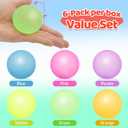 6 Pack Squishy Stress Balls Fidget Toys for Adults Kids, Sensory Stress Cube Anxiety Stress Relief Toy with Thick Substance, Slow Rising Calming Toys Stretchy for Classroom, Malt Sugar Ball