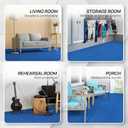 Yes4All EVA Interlocking Mats, Puzzle Floor Tiles, Foam Floor Padding with Border for Furniture, Home Space, Living Room, Garage 11,15,32,99 SQFT (Blue)