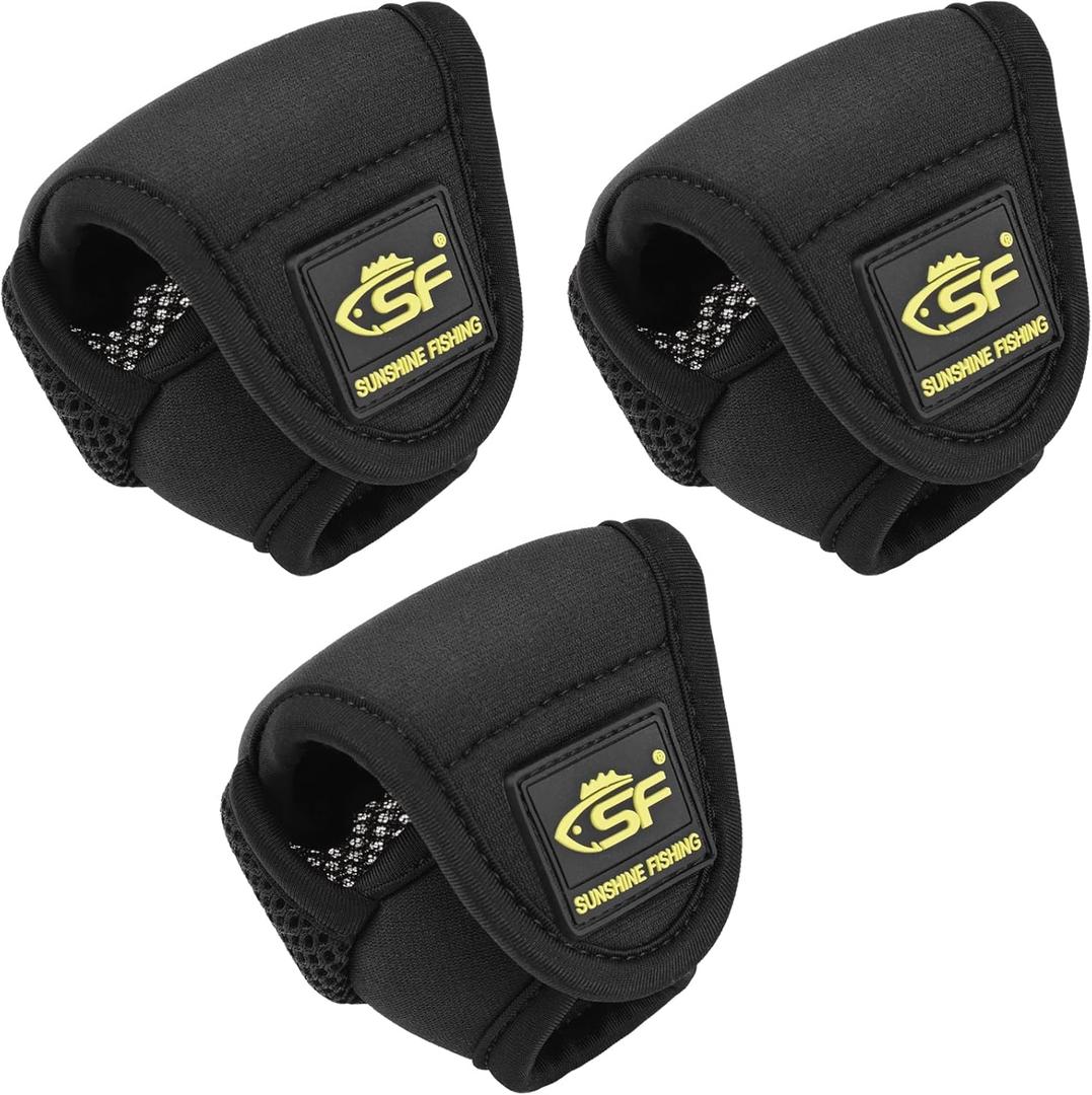 SF Low Profile Casting Baitcast Reels Cover Case Reel Pouch Glove for Fits 50 100 200 300 Series Baitcaster, Color: Baitcast 300 Series/ Black
3pcs.