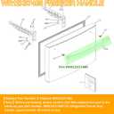 WR12X37485 Stainless Steel Freezer Door Handle - Direct Replacement for GE Refrigerator, Replaces PD00074459 4975820 AP7018698 PS16554855 EAP16554855.Fits GWE19JMLWFES GNE25JMKXFES GFE24JMKTFES