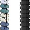 Legging Organizer for Closet Hanging, Hanging Legging Organizer, Legging Storage for Closet, Behind Door, Wardrobe, Clothes Storage, Hanger 20 Pockets Clothes Storage (Black)