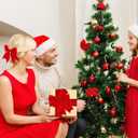 Syhood 2.5 Inch, 150 Yard Christmas Scarlet Velvet Ribbon with Gold Edge, Wired Ribbon Waterproof Velvet Decoration Wrapping for Xmas Tree Wreath Bows Floral DIY Craft Ornaments