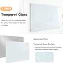 Glass Magnetic Dry Erase Board, 24" x 18" 2'x1.5' Tempered Glass Whiteboard Wall Mounted Small White Board for Home, Office, School