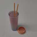 Simple Modern Plastic Tumbler with Lid and Straw | Reusable BPA Free Iced Coffee Cups Double Wall Smoothie Cup | Gifts for Women Men Him Her | Classic Collection | 24oz | Sherbet Swirl