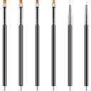 Artdone Nail Dotting Tools 6PCS Double-ended Nail Art Brushes Kit Nail Art Gel Polish Liner Brushes Design Pen For Nail Drawing And Nail Paint Brushes Small Detail Brushes