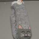 MQELONG Womens Super Soft Cute Cartoon Animal fuzzy Cozy Non-Slip Winter Slipper Socks