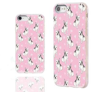 ARTIOSIT for iPhone SE 2022/2020, 8/7, 6S/6 Case, Slim Soft TPU Protective Case, French Bulldog Pink Cartoon