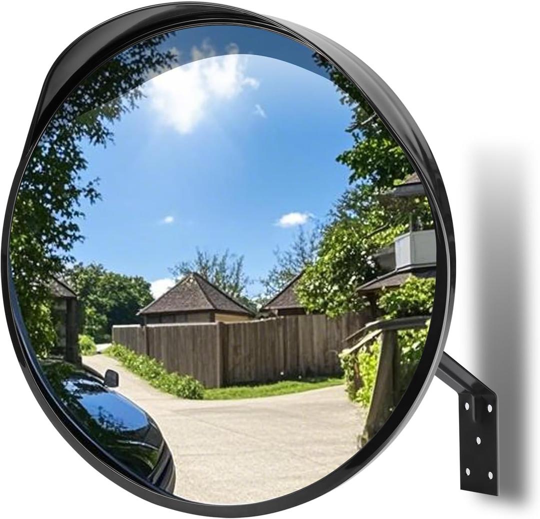 moveland Convex Security Mirror - 16 Inch Adjustable Wide View, Acrylic Shatterproof for Traffic, Parking, Driveway, Store, Garage, Warehouse, Blind Spot - Support Indoor and Outdoor