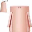 25L Collapsible Bucket Foot Bath Basin,Multifunctional Portable Foot Bath Tub Bag with Handles,Travel Outdoor Camping Portable Foot Soaking Spa Bucket (Pink)
