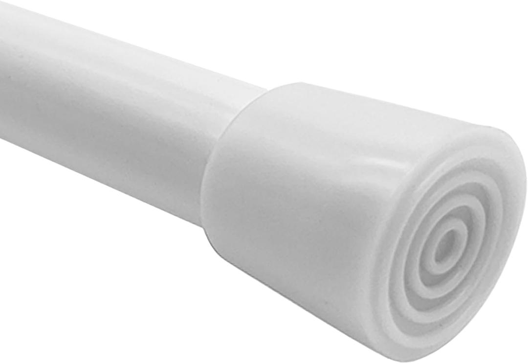Short Small Spliced Tension Rod 30"-42" Spring Adjustable, No Drilling Extendable Closet Rod for Window Wardrobe Bedroom Doorway Room Divider, White (White Pack 1)