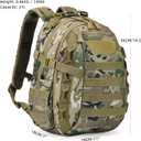 21L Small Tactical Backpack | Fit 12 Inch Laptop, Water Bottle Holder, 1050D fabric, Molle, Daily Work, Travel, Hiking (Camo)