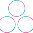 Liberry Kids Exercise Hoop, Detachable & Size Adjustable Toy Hoop, Professional Hoola Rings, Sport Gift in Blue, Pink (3 pack-18 pieces)