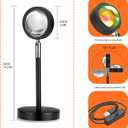Spacenight Sunset Lamp Projector Multi-Color Multi-Mode, Dimmable, Timing, Music Rhythm, Sunset Background Wonderful Visual Impact, USB Plug and Play (Remote & APP)