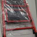 KINGRACK Step Ladder, 3 Step Ladder with with Anti-Slip and Wide Pedal, Portable Foldable Step Stool with Handgrip, Tall Sturdy Step Ladder for Home Kitchen Household, Red