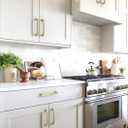 AR004 10 Pack Champagne Bronze Cabinet Pulls 5 Inch(128mm) Kitchen Cabinet Handles Solid Zinc Alloy Cabinet Hardware Drawer Pulls (5" Hole Center)