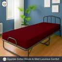 Cot Fitted Sheet 30 x 75, 100% Egyptian Cotton, 1 PC Cot Size Bottom Sheet Only, Perfect for Narrow Twin, Camp Bunk, Army Cots, Trifold Mattress, Camping Cot, Guest Bed Replacement(Burgundy)
