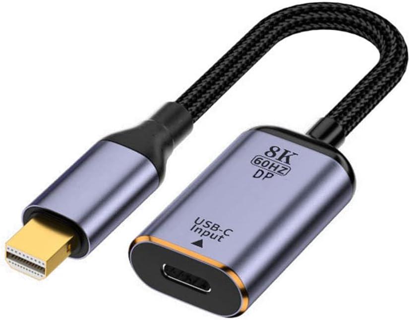 xiwai USB-C Type C Female Source to Mini Displayport DP 1.4 Sink HDTV Cable 8K@60hz 4K@120hz for Tablet Laptop