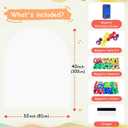 Magnetic Wall Decal 40x32 Inch White Magnetic Wall Decal Arch Chalkboard with Multiple Accessories for Home Playroom and Classroom