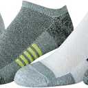 Amazon Essentials Men's Cotton Performance Cushioned No Show Socks for Men, Breathable Athletic, 6 Pairs (8-12, Grey/White)