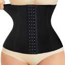 LODAY Waist Trainer Corset Shapewear Tummy Control Body Shaper Waist Cincher for Women Faja Postpartum Belly Band Wrap (Large, Black Hook)
