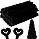 Hotop 60 Pieces Extra Thick Pipe Cleaners 30mm Jumbo Chunky Chenille Stems Craft Supplies Pipe Cleaners for Beginners DIY Art Crafts Decorations(Black)