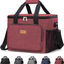 Lifewit Large Lunch Bag, Insulated Lunch Box, Soft Cooler Cooling Tote for Adult Men Women, Burgundy 40-Can (24L)
