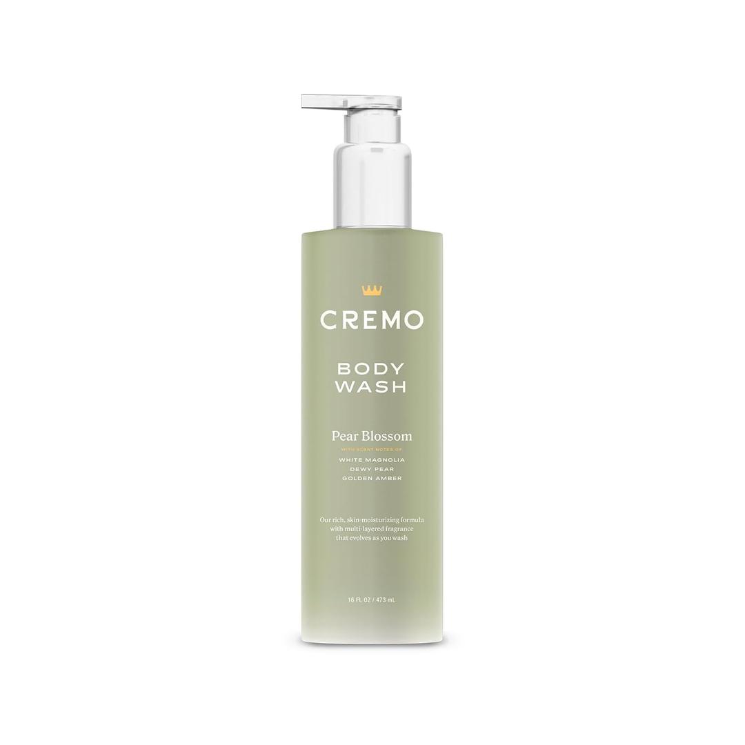 Cremo Pear Blossom Skin Moisturizing Body Wash for Women, Notes of Delicate Petals of Pear Blossoms, 16 Fl Oz
