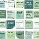 300 Pcs Mental Health Stickers Motivational Affirmation Stickers Mental Health Awareness Items Positive Waterproof Laptop Bottle Feelings Decor for Mindfulness Train Adult Employees (Green Series)