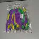 CCINEE 200 Pcs Mardi Gras Goose Feathers Bulk 6-8 Inch Large Colorful Purple Golden Yellow Green Feathers for DIY Crafts, Carnival Masquerade Party Costume Decoration