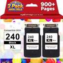 240XL Black Ink Cartridge Replacement for Canon 240xl 240 PG-240 XL PG240XL for Canon MG3620 Ink Cartridges PIXMA MG3600 MG3520 MG3222 TS5120 TS5100 MX472 Printer 240XL Black