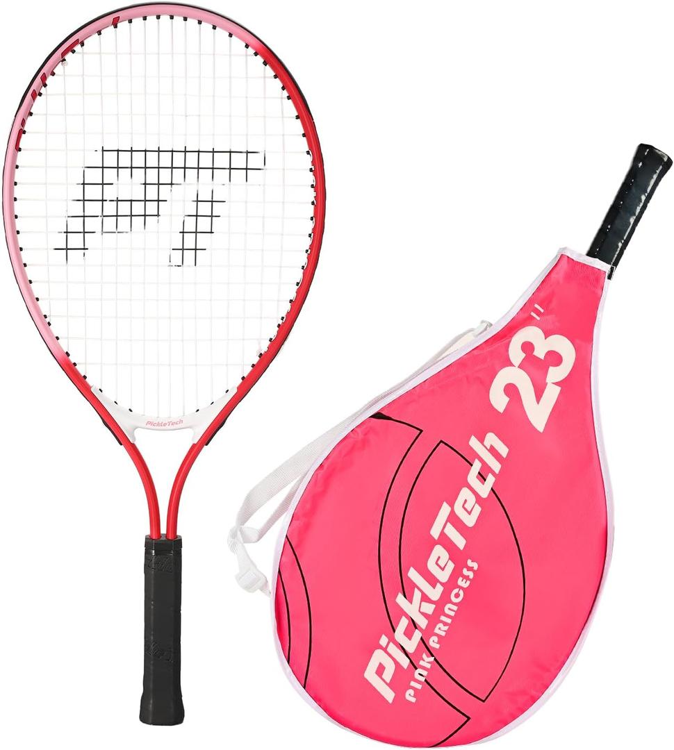 PICKLETECH Kids Tennis Racket for Junior Toddlers Starter Kit 17-25" Tennis Racquet for Girls and Boys with Carry Bag, Lightweight for Beginners, 23 inch
