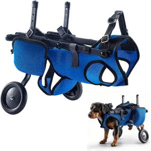 Dog Wheelchair for Back Legs - Lightweight Adjustable Wheelchair for Dogs, Hind Limb Cart for Small & Medium Dogs with Pee/Poop Bags, Small Dog Wheelchairs for Back Legs