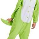 Kids Green Dinosaur One Piece Outfit Cartoon Cute Onesie Casual Outwear Halloween Outfit Jumpsuit Bodysuit, 120