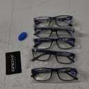Gaoye Reading Glasses Men/Women, Eyeglasses, Blue Light Readers for Men/Women, Computer Eye Glasses, Cheaters (B1-5 Pack Light Black) 1.25