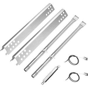 Uniflasy Grill Replacements for Charbroil Performance 2-Burner 463645015 463633316 463672016 463370719 463336016 463672216 463672419 463672019 Heat Plate Shield Grill Burner Igniter Crossover Tube